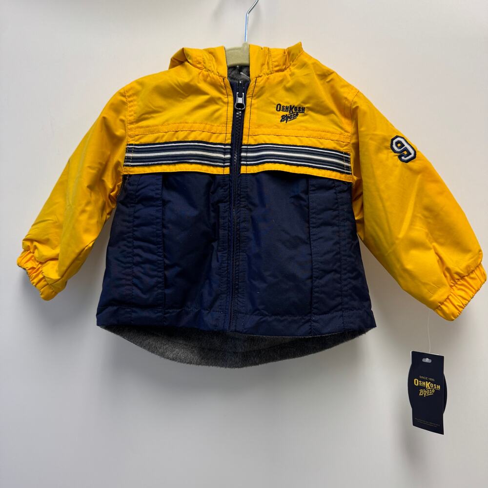 NWT OshKosh B'Gosh Reversible Hooded Jacket Sz 12M
